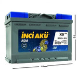 INCI BATTERIE 12/80 AGM (315*175*190mm) AUTO BATTERIE STARTER BATTERIE KFZ ERSATZTEILE