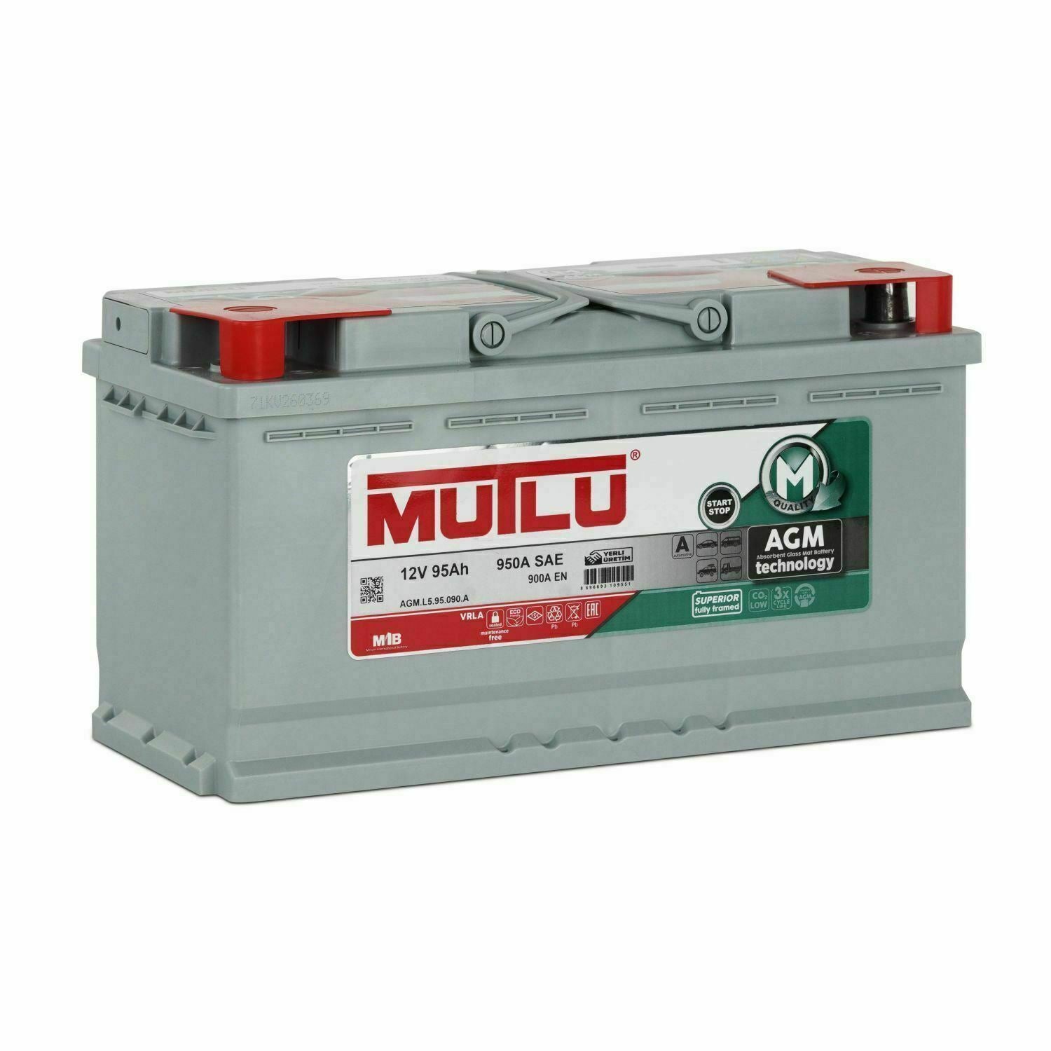MUTLU Start-Stop Autobatterie 12V 95Ah AGM ersetzt 85 88 90 100
