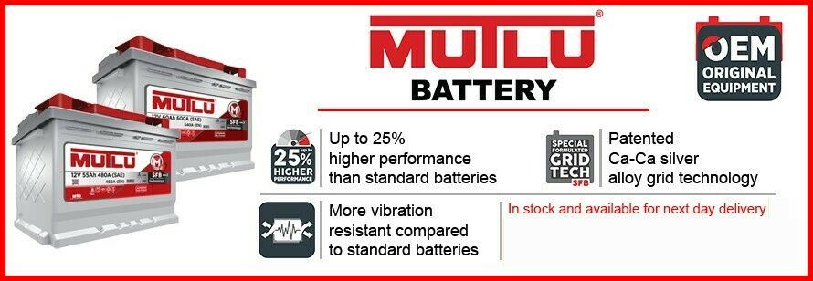 MUTLU Autobatterie 12V 50Ah Starterbatterie ersetzt 44Ah 50AH 52AH 54AH